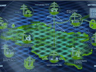Das „Zielbild ED Netze 2030“ visualisiert die diversen Themenfelder, denen sich der südbadische Netzbetreiber in seinem Versorgungsgebiet stellt, um das Netz von morgen schon heute aktiv mitzugestalten. (Grafik: ED Netze)